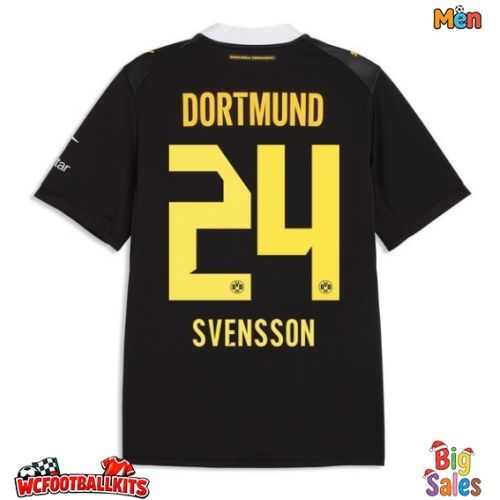 Borussia Dortmund Daniel Svensson #24 Replica Away Stadium Shirt 2026-27 Short Sleeve